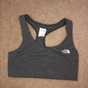 The North Face gray sports bra